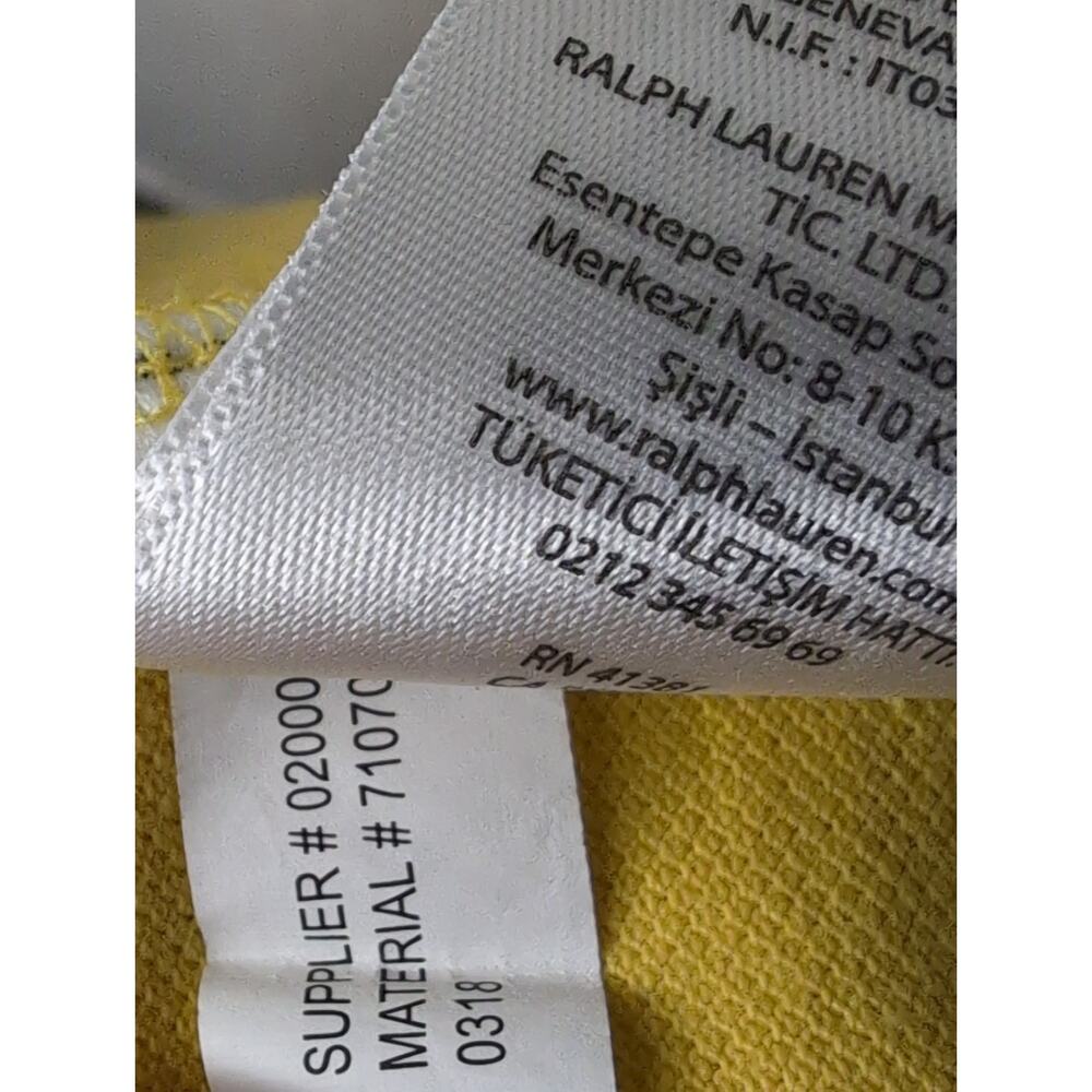 Polo Ralph Lauren Big Pony Polo Shirt Medium Yellow Classic Fit - Picture 10 of 10